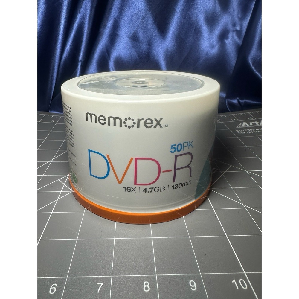 Memorex 50 Pack Spindle DVD-R 16X Blank 4.7GB 120 Min NEW/SEALED